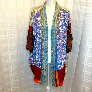 Karma Highway One Size Open Silky Kimono Wrap Jacket Robe